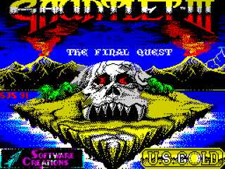 Gauntlet III: The Final Quest title screen for ZX Spectrum